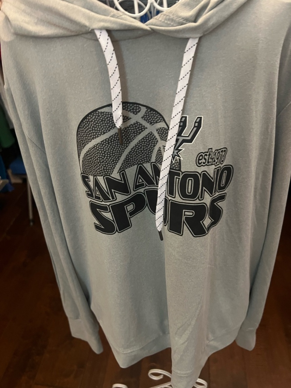 NBA San Antonio Spurs Light Gray Pullover Hoodie